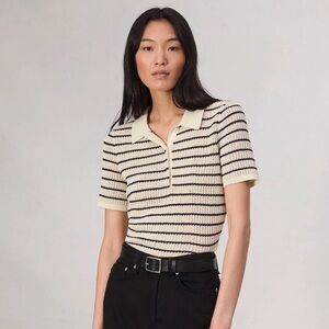 Rag & Bone Viola Striped Cotton Polo